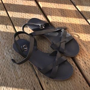 Madewell ‘The Boardwalk’ black sandals NWOT